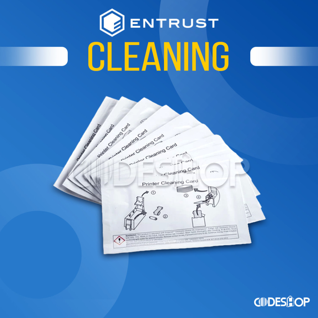 Cleaning Card ENTRUST Sigma EM1 DS2 DS3 Printer Kartu 5 PCS ORIGINAL