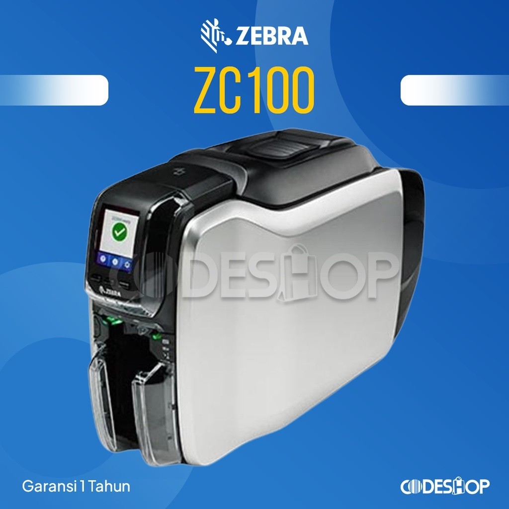 

Printer ID Card Zebra ZC 100 Single Side Cetak Kartu PVC