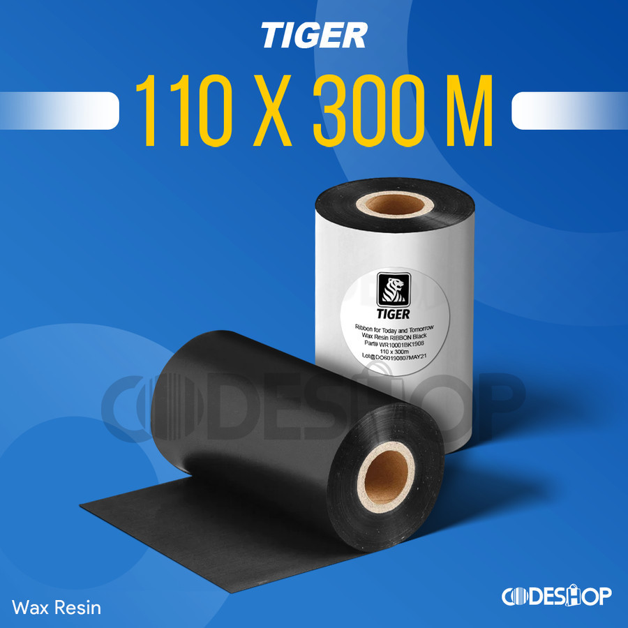 Ribbon Barcode Tiger Wax Resin Ukuran 110x300 Meter
