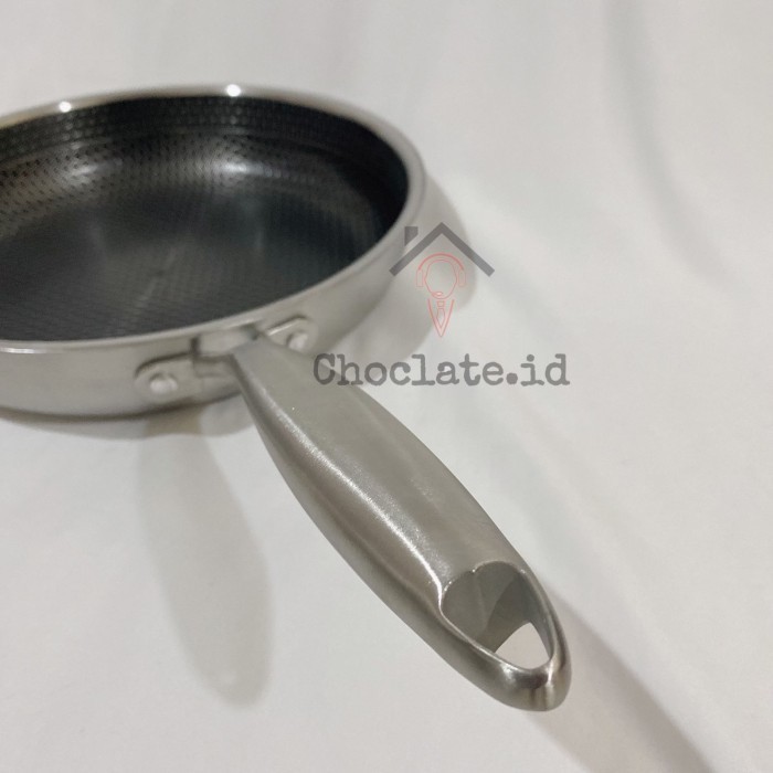 Md Home Pro Frypan Wajan Stainless Steel Honeycomb