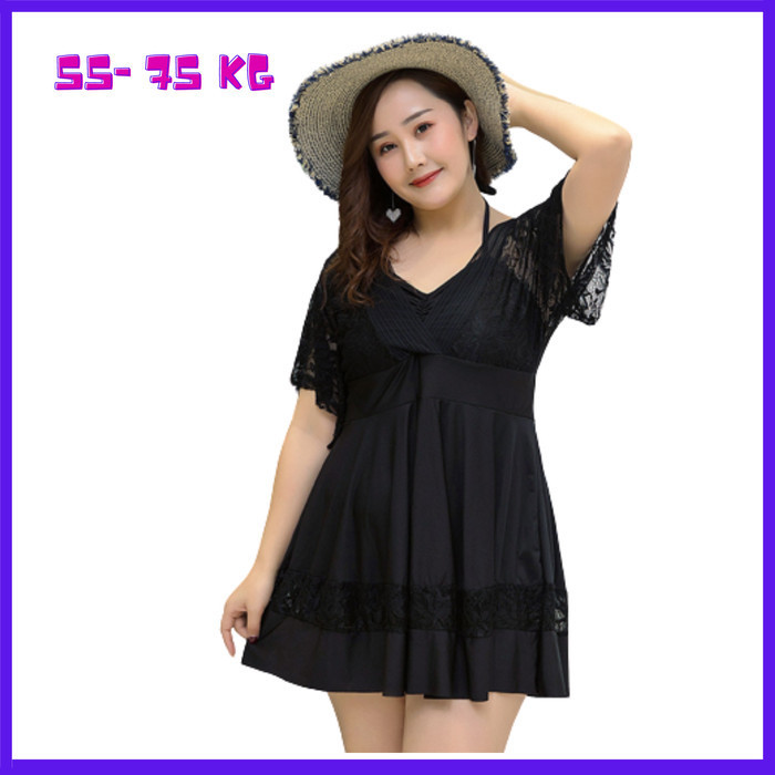 Swimsuit Wanita Rok Lace Celana Pendek Big Size Seksi Baju Pantai Dres