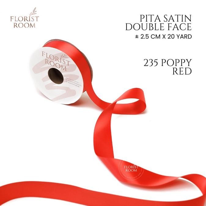 

Pita Satin Double Face 2.5cm x 20yard Red Series