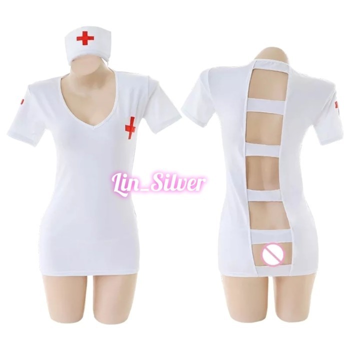 TERBARU Lingeri Cosplay Kostum Suster Perawat Wanita Seksi Sexy Nurse Costume