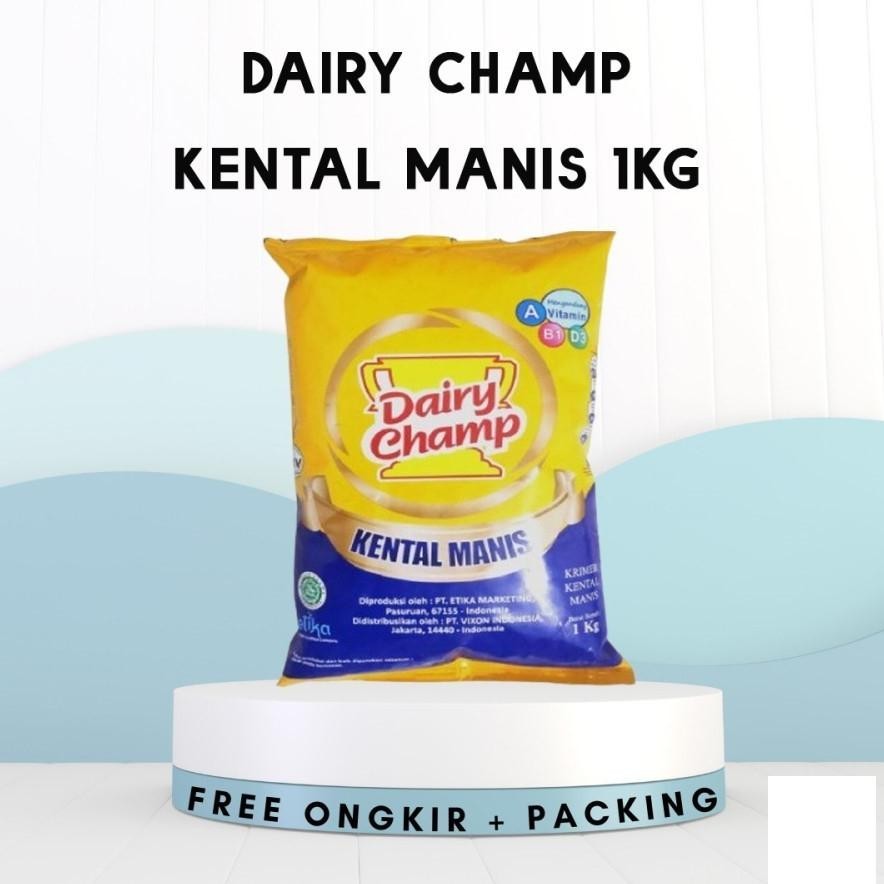 

Diskon Susu Krimer Kental Manis Dairy Champ 1 Kg / Dairy Champ Pouch / Bantal Garansi
