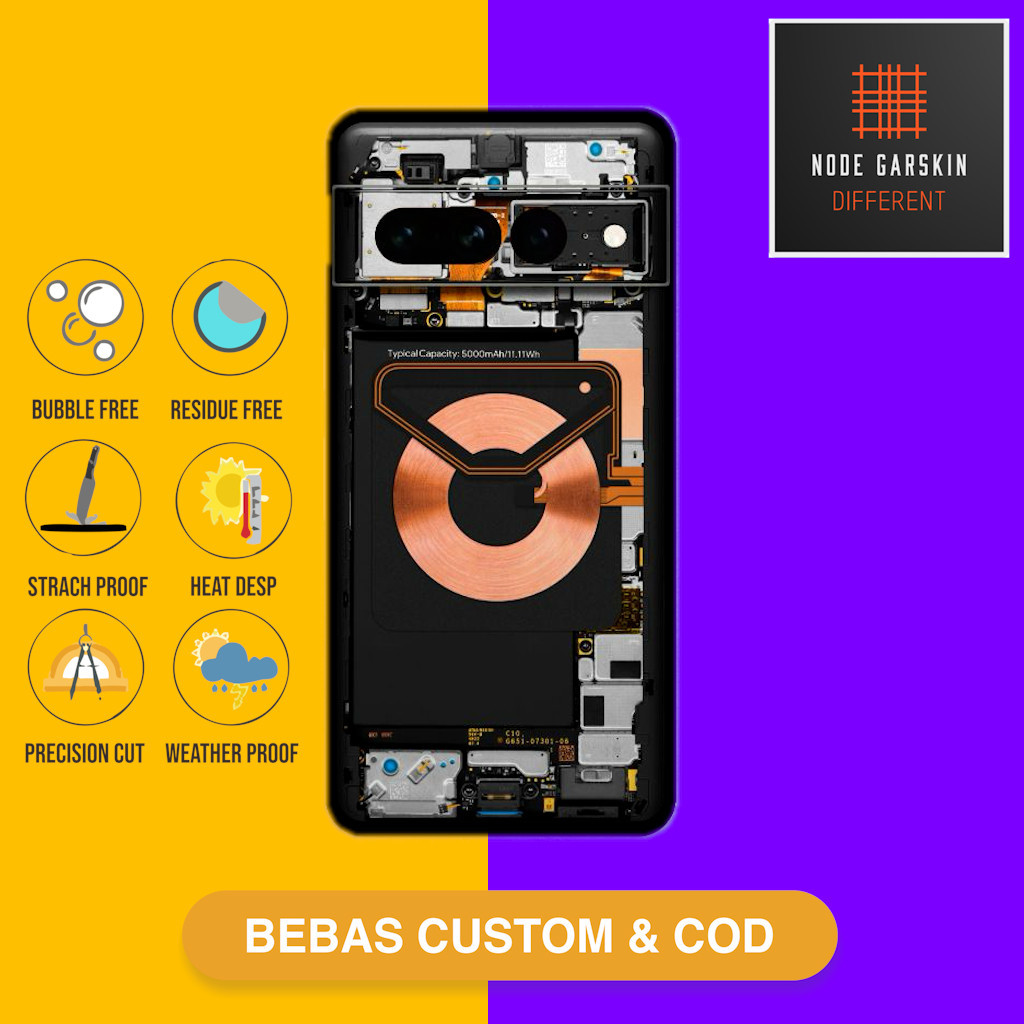 Garskin Skin Case Google Pixel 7 Pro Fullbody atau Backonly - teardown mesin Kode - m0o4