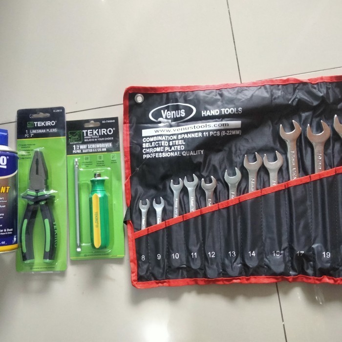 favorit] paket hemat 4 pc tools ring pas venus,tang obeng BB, rexco