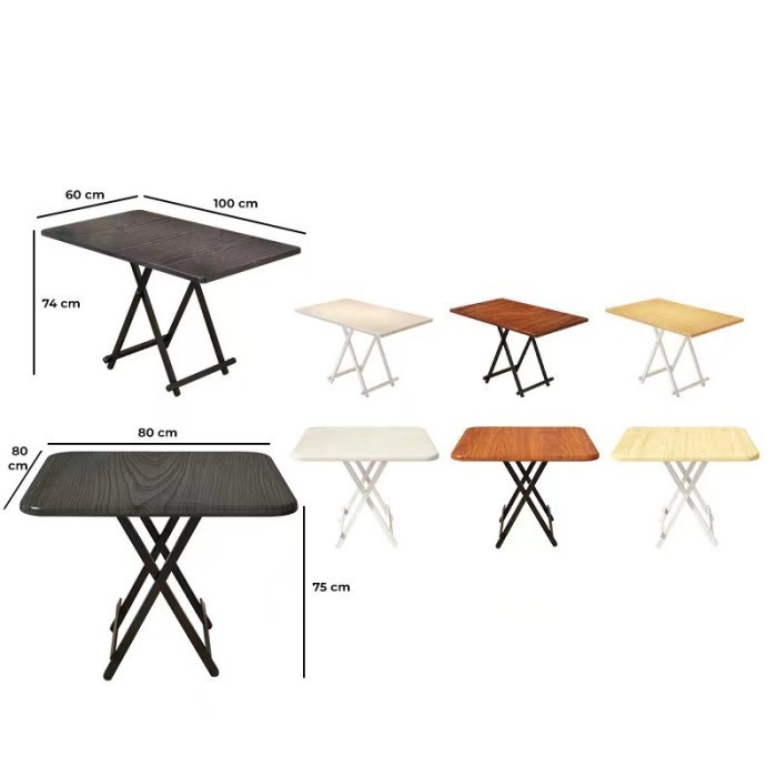 Meja Lipat Portable/ Meja Makan portable/ Meja Lipat Besi/ Meja Kayu