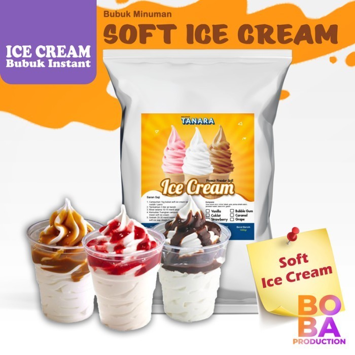 Soft Ice Cream Powder 1kg - Bubuk Es Krim - Boba Production