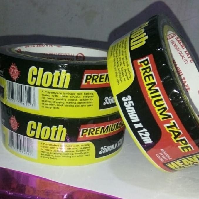 

Produk Terbaik] LAKBAN KAIN HITAM NACHI 35 MM X 12 M