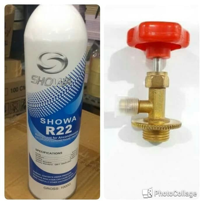 paket freon R22 showa kaleng 1 kg,can tap pembuka kaleng HEMAT