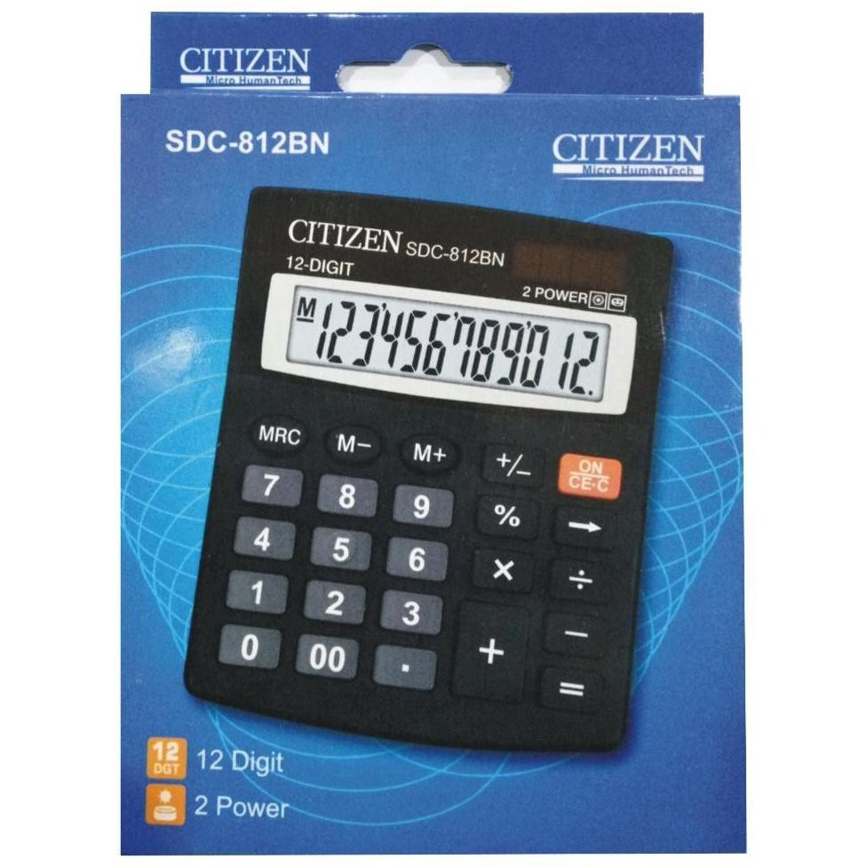 

hj-54 KALKULATOR 12 DIGIT ANGKA CITIZEN SDC 812 - CALCULATOR DIGITAL Hemat