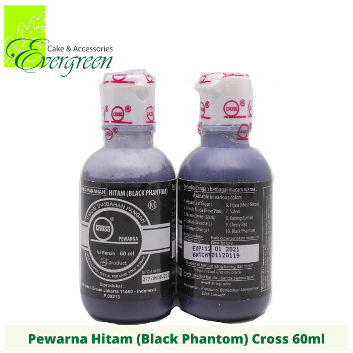 

Terlaris Pewarna Makanan Cross Hitam (Black Phantom) 60ml SALE