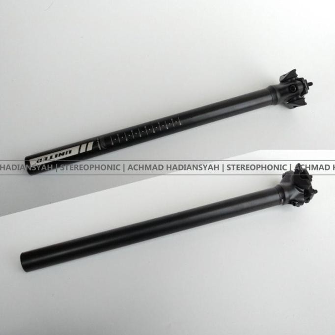 Seatpost United 27.2Mm Panjang 400Mm Seatpost 27.2 Seatpost 27,2 Hitam
