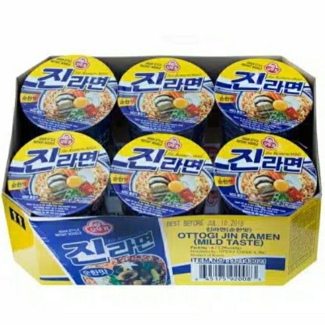 

Ottogi Jin ramen Cup(tidak pedas)65g6pcs TAC