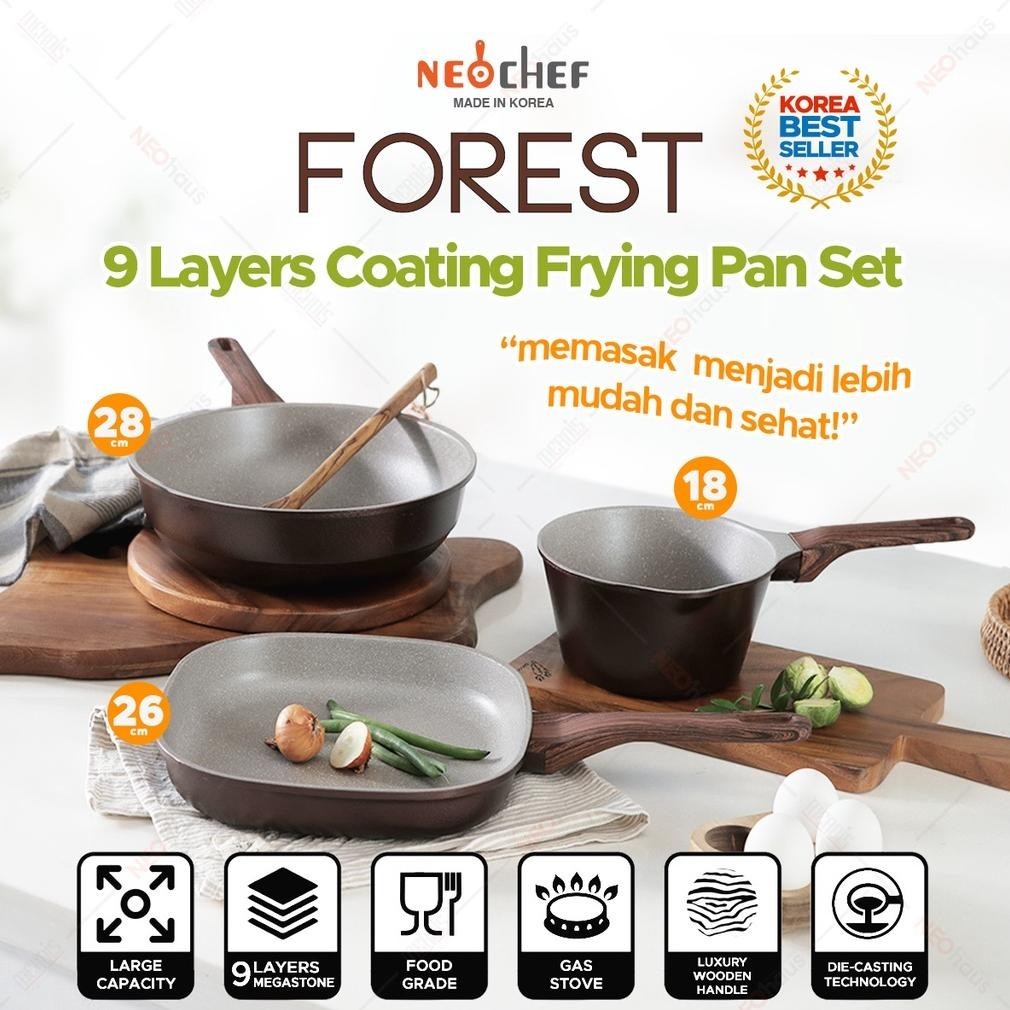(PROMO) NEOCHEF Forest Frying Pan Set