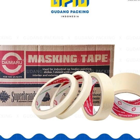 

(Gosend/Grab) Daimaru - Masking Tape / Lakban Kertas 0.5 / 1 / 2 Inch