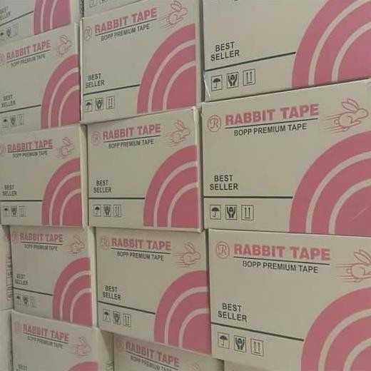 

[Dus] Lakban Coklat 2 Inch X 100 Yard / Lakban 100Yard Rabbit Tape Ok