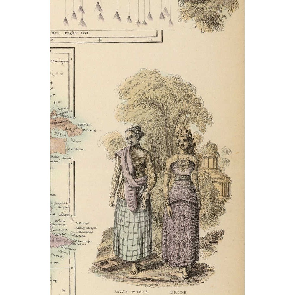 Ars Peta Kuno Indonesia Nusantara Jawa Kalimantan 1872 #Original[Grosir]