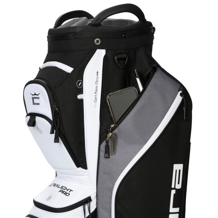 Nat Tas Golf Bag Cobra Ultralight Pro Cart Bag - Black/White
