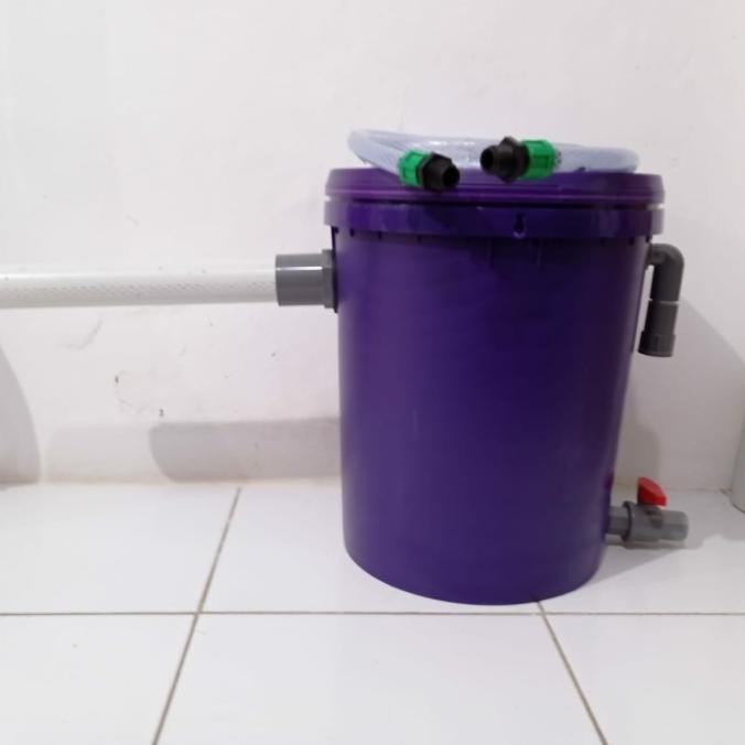 Filter Tabung Kolam Ikan Koi Hias Aquaponik Paket (Tanpa Pompa Air)