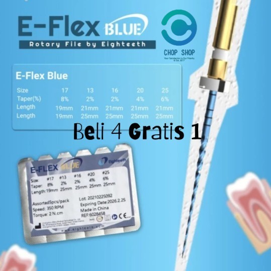 Terbaru Original E-Flex Blue Rotary File Eflex Blue Eflex Endodontic Protaper Promo Terlaris