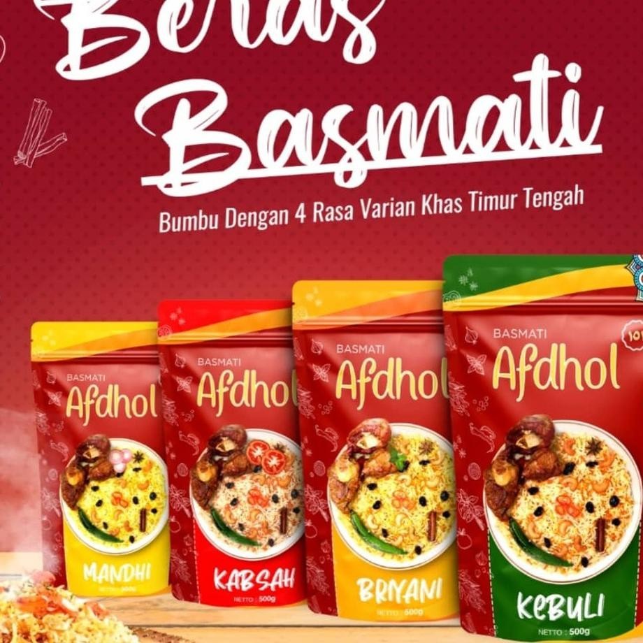 

Paket Beras Basmati Nasi Mandhi Kebuli Briyani Lengkap Bumbu 500 Gram Afdhol 151