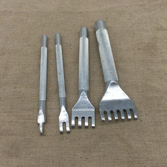 

~~~~~] Stitching Flat Pro Hole Punch Set(4pcs) Leather Tools