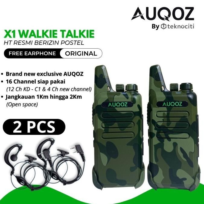 AUQOZ X1 Mini Handy Walkie Talkie - HT A8 Alt BF-888s KDC1 by Pofung