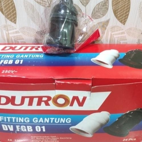 siap kirim] Fitting Gantung Dutron - Fitting Lampu Gantung Dutron SN Hitam - Putih