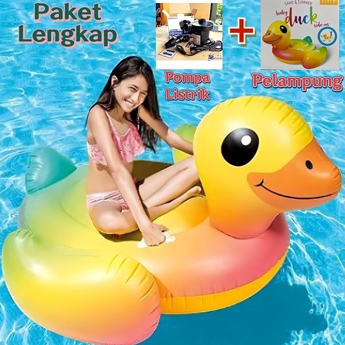 Pelampung Renang Anak Intex Duck Ride-On / Ban Renang Besar Karakter