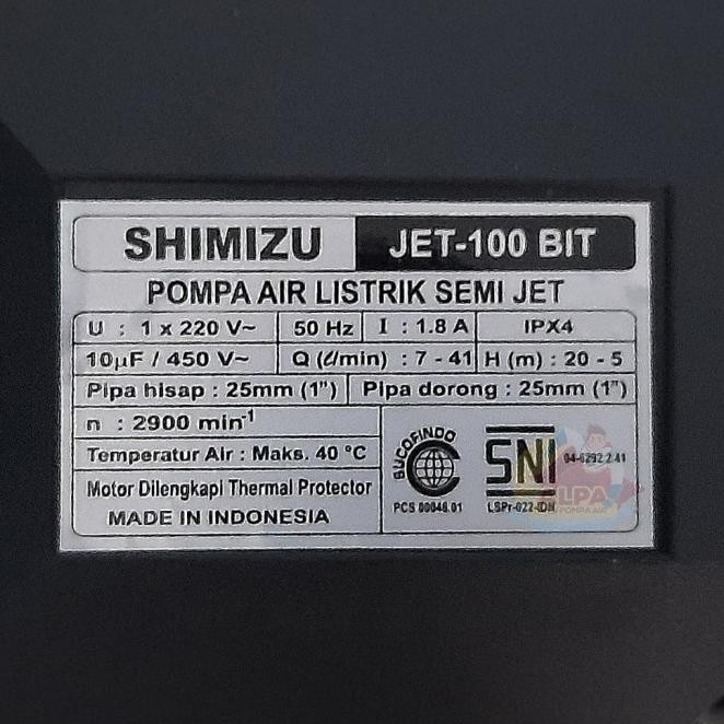 Pompa Air Semi Jet Pump Shimizu Jet-100 Bit