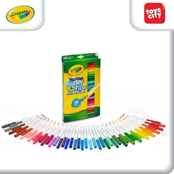 

Crayola 50ct Super Tips Washable Markers - Spidol Warna Anak