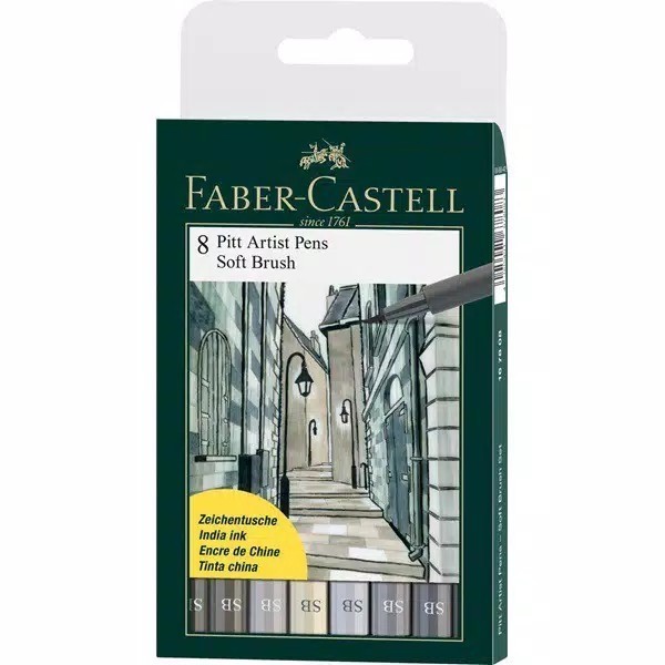

Faber-Castell 8 PITT Artist Pens Soft Brush