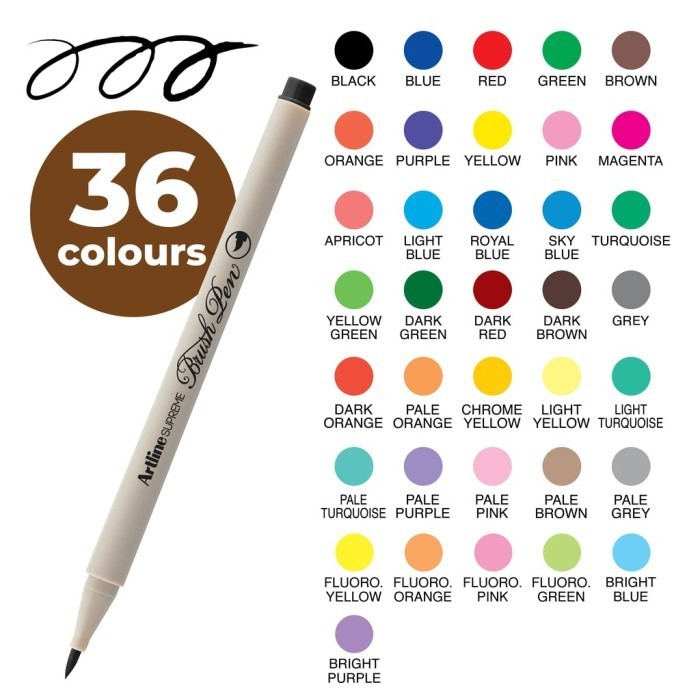 

ARTLINE SUPREME BRUSH PEN EPFS-F 36 COLOURS