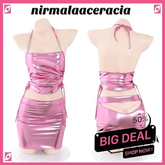 LINGERIE BAJU MALAM SEXY SEXY DRESS NIGHT CLUB BAR WANITA BODYSUIT PINK  NIRMALA ACERACIA TERDEPAN 
