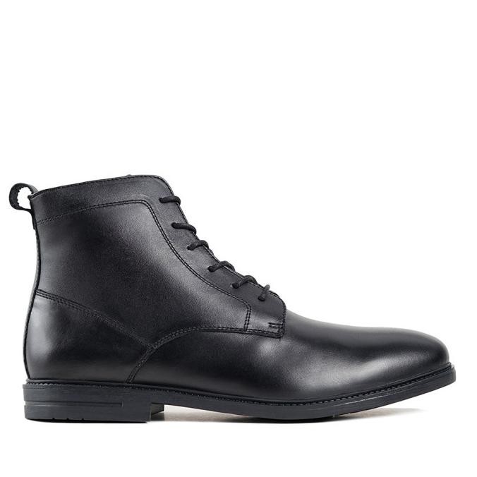 Prabu - Gayuh Black Chelsea Boots Kulit Pria