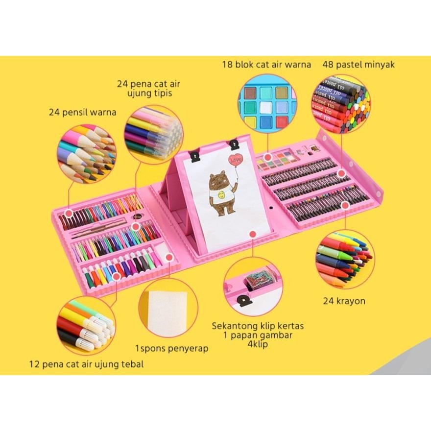 

Crayon Warna 208pcs Set Alat Menggambar Melukis Anak-anak Crayon Cat Air Pensil Lkp DISKON BESAR