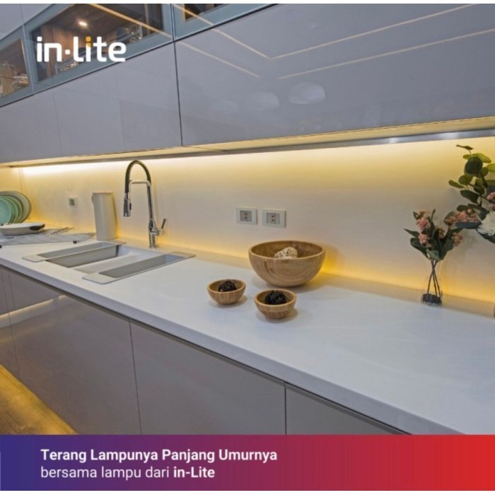 Inlite Lampu Led Strip Infs014 Ip20 Ip65 3528 8.5W 12V 5M 60Led Gratis Ongkir