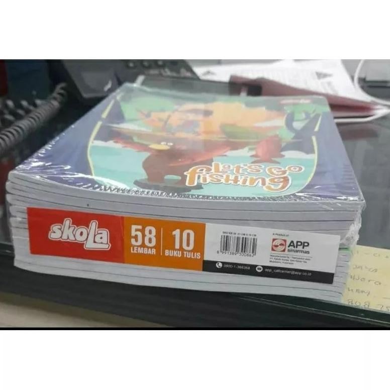

(PERPAK ISI 10pcs) Buku tulis SKOLA DELI BY SIDU ISI 38 & 58 lembar harga murah kualitas bagus TERMURAH