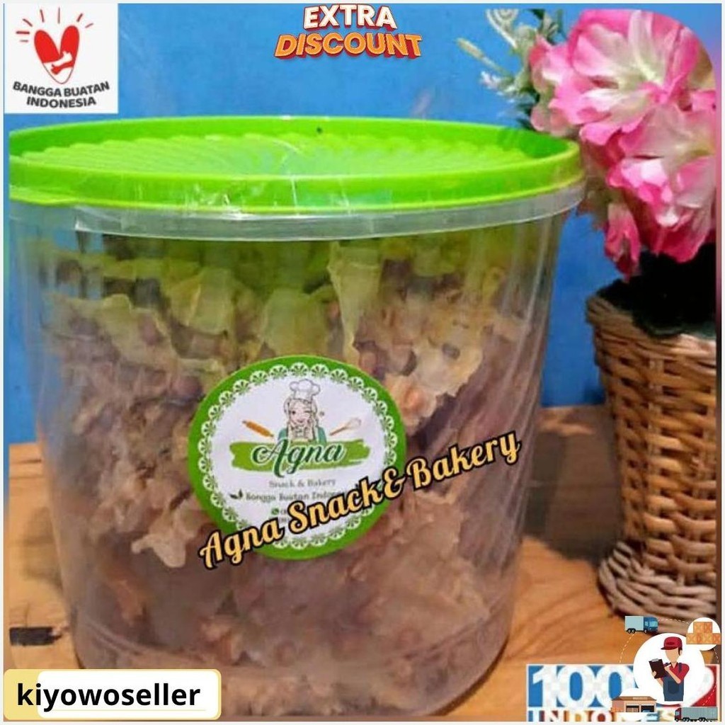 

Peyek Rempeyek Kacang Toples 5L Bisa Cod