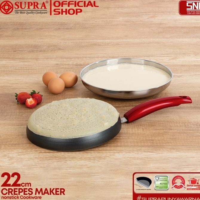 SUPRA PANCI Crepes Maker Non stick 22 cm + Dough Pan 25 cm