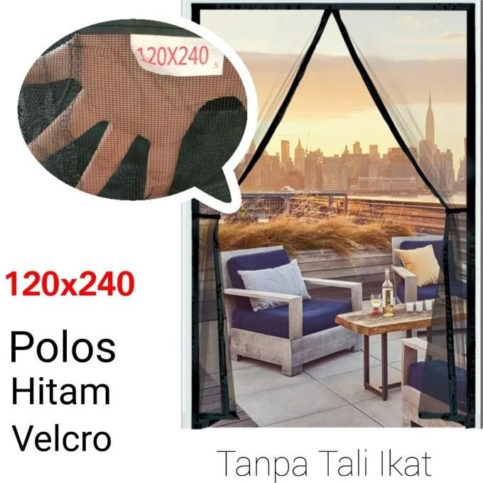 JUMBO Tirai Pintu Magnet Anti Nyamuk Model Perekat 120x240cm