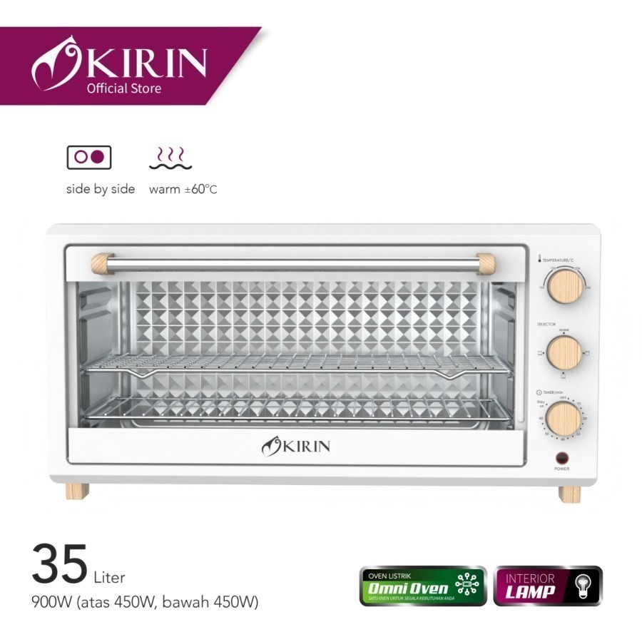 KIRIN Oven Listrik Wide Beauty 35L KBO-350 WB 35 L