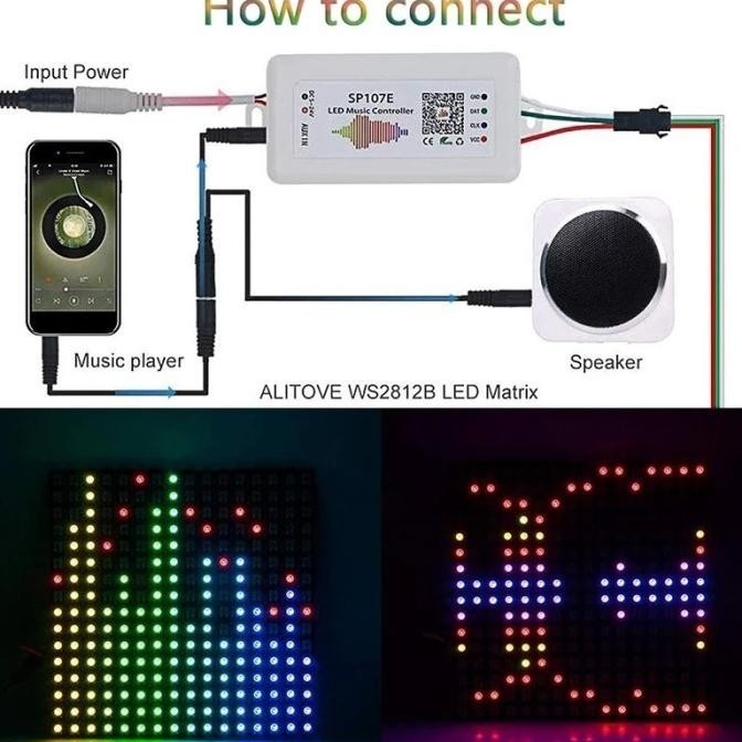 Sp107e Bluetooth Controller Music Led Strip Ic 5050 ws2812 All type ic