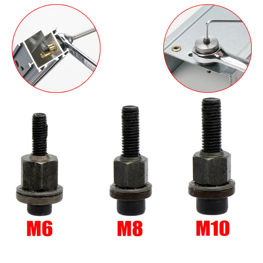 PR- HIFESON Kepala Hand Rivet Nut Gun Manual Riveter Rivnut 3 PCS - RH02 /mata bor/mata bor besi/mat