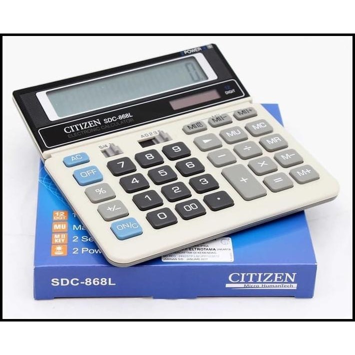 

BEST DEAL KALKULATOR CALCULATOR CITIZEN 12 DIGIT SDC-868 L ORIGINAL 100 PERSEN !