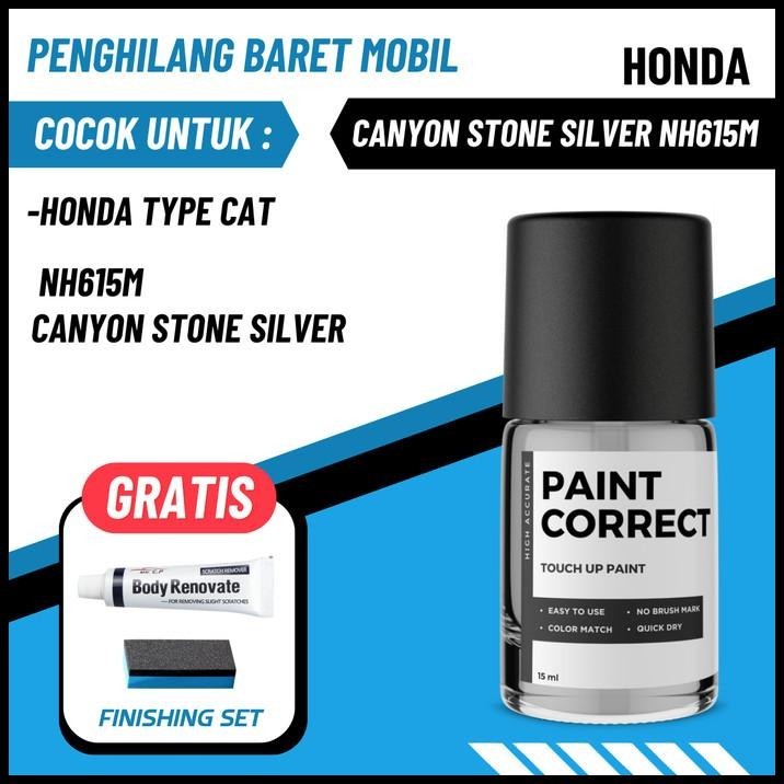 DISKON CAT OLES PENGHILANG BARET MOBIL HONDA CANYON STONE SILVER NH615M
