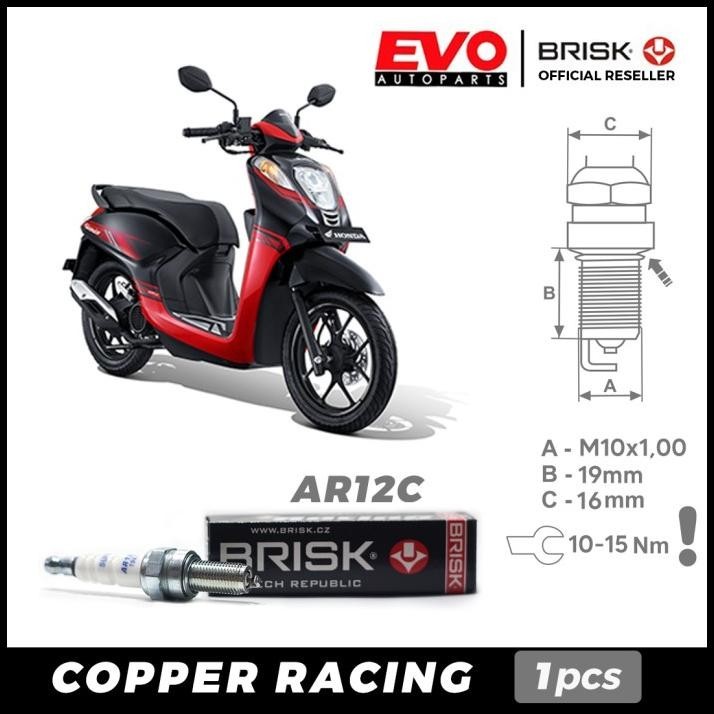 TERBARU BUSI MOTOR HONDA GENIO BRISK COPPER AR12C