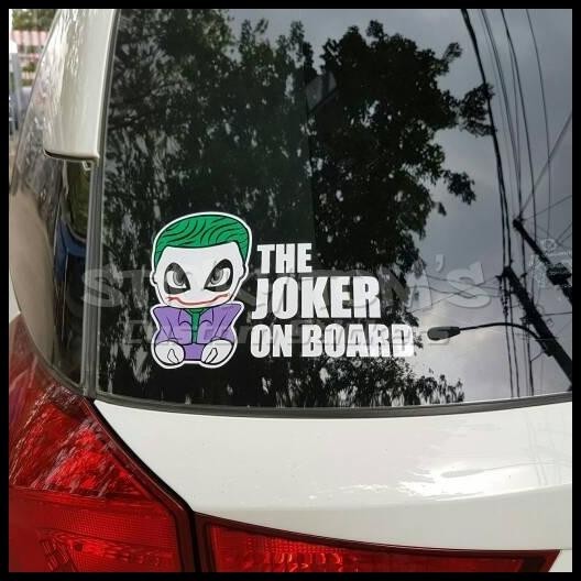 

HOT DEAL STIKER JOKER ON BOARD (SUICIDE SQUAD & BATMAN DARK KNIGHT) !!