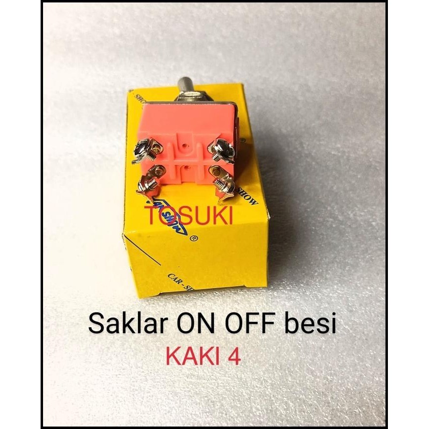 TERMURAH TOGGLE SWITCH 4 KAKI 15A ON-OFF 250VAC   !!!!!